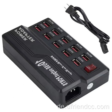 Multi 10Ports 60W Ladegerät USB -Stromversorgungsgebühr